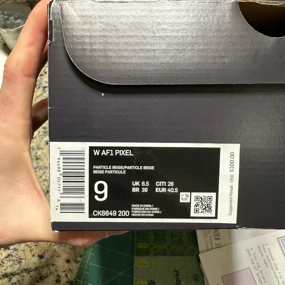 Nike Air Force 1 AF1 Pixel Particle Beige CK6649-200 Women's 9 - Picture 4 of 4